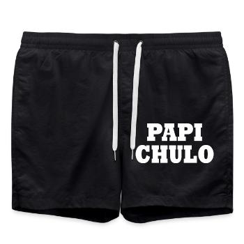Papi chulo - Badeshorts - Schwarz - Vorne - AI Model Male 185 light (185cm)