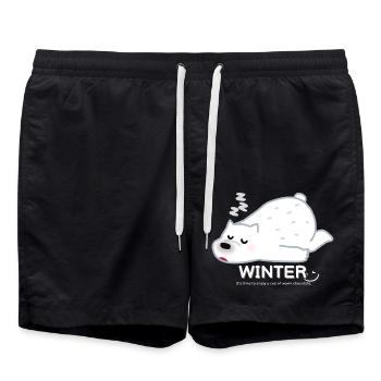 Ours d’hiver - Short de bain - noir - Devant - AI Model Male 185 light (185cm)
