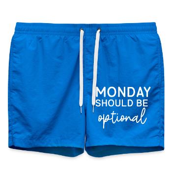 Monday Should Be Optional - Swim Trunks - cobalt blue - Front
