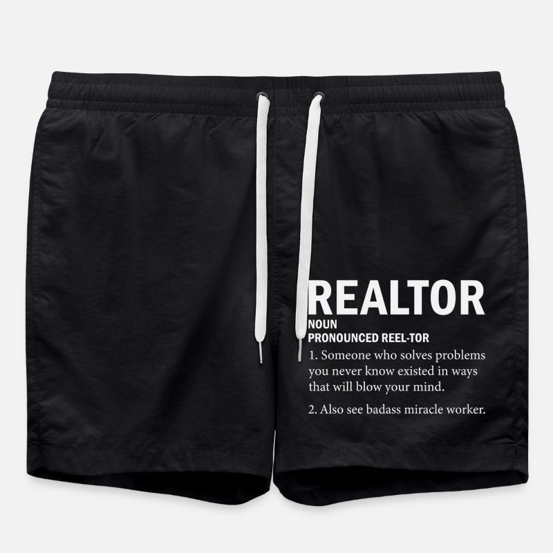 Agent immobilier - Short de bain - noir