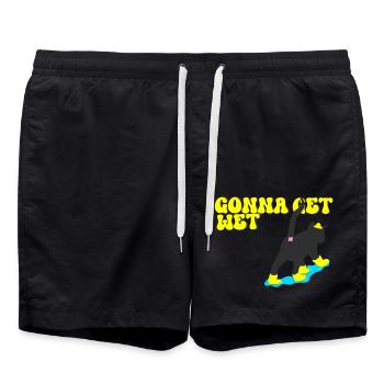 Let's get wet - Swim Trunks - black - Front - AI Model Male 185 light (185cm)