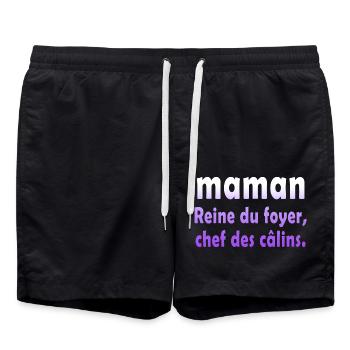 Mutter Mutter Humor Witz Geschenk - Badeshorts - Schwarz - Vorne - AI Model Male 185 light (185cm)