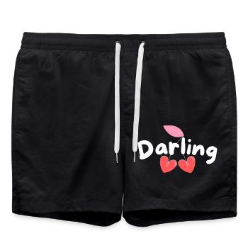 Chérie, je t’aime - Short de bain - noir - Devant - AI Model Male 185 light (185cm)