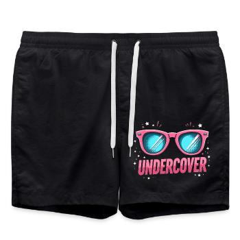 Discours sous couverture - Conception de lunettes de soleil - Short de bain - noir - Devant - AI Model Male 185 light (185cm)