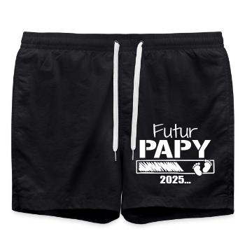 Zukünftiger Opa 2025 Geschenk, der bald Opa sein wird - Badeshorts - Schwarz - Vorne - AI Model Male 185 light (185cm)