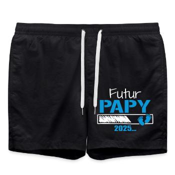 Zukünftiger Opa 2025 Geschenk, der bald Opa sein wird - Badeshorts - Schwarz - Vorne - AI Model Male 185 light (185cm)