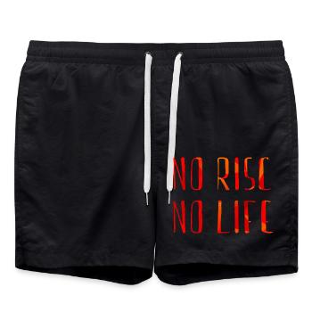 no risc no life - Badeshorts - Schwarz - Vorne - AI Model Male 185 light (185cm)
