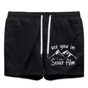 Alpe di Siusi : Snowboard, randonnée et ski - Short de bain - noir - Devant - AI Model Male 185 light (185cm)