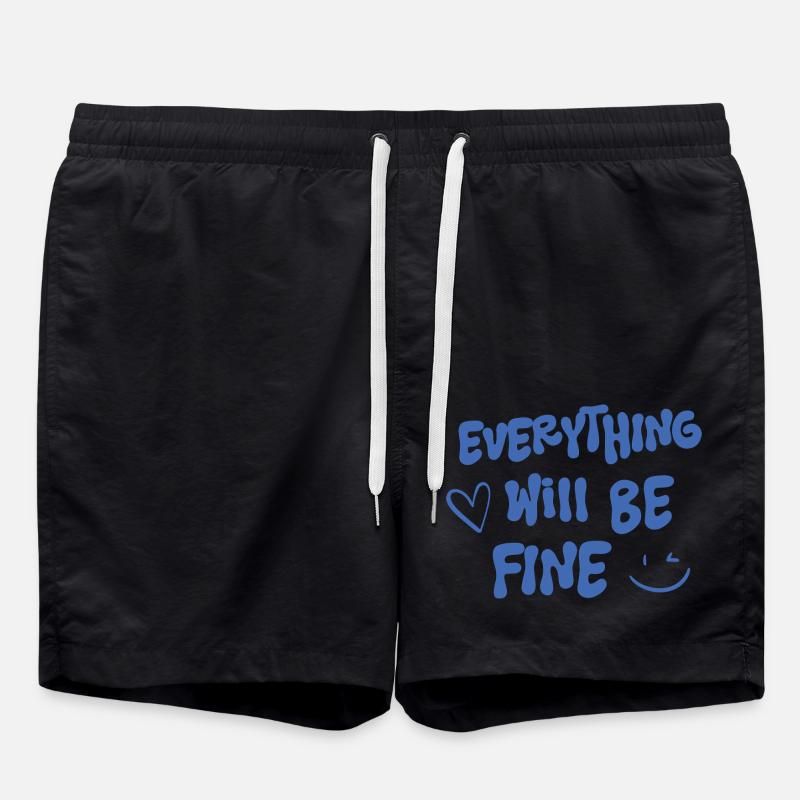 Alles wird gut - Spruch - Badeshorts - Schwarz