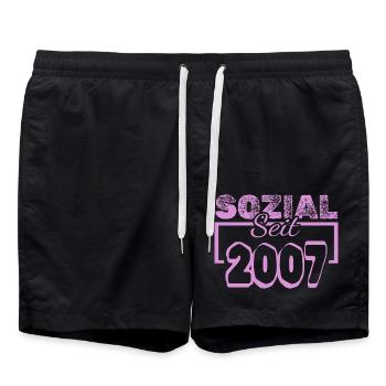 2007 - Badeshorts - Schwarz - Vorne - AI Model Male 185 light (185cm)