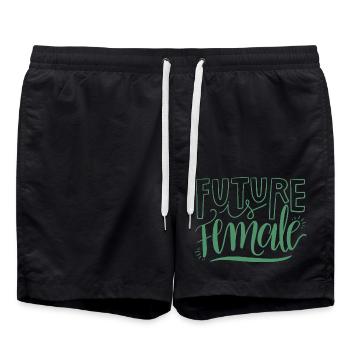 Feminism Saying Gift Vintage Emancipation - Swim Trunks - black - Front - AI Model Male 185 light (185cm)