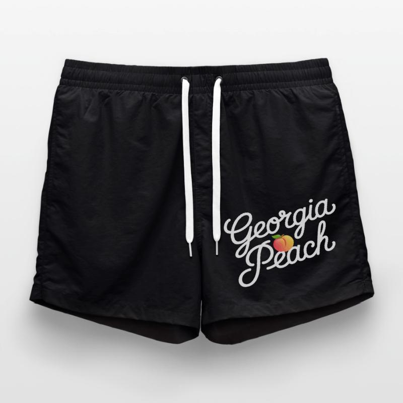 Georgia Peach Script Swim Trunks