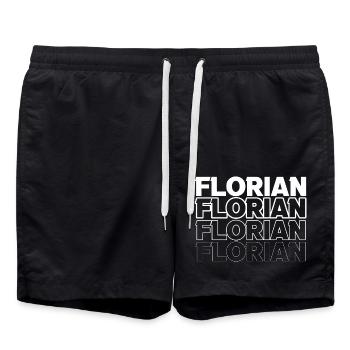 Florian - Swim Trunks - black - Front - AI Model Male 185 light (185cm)