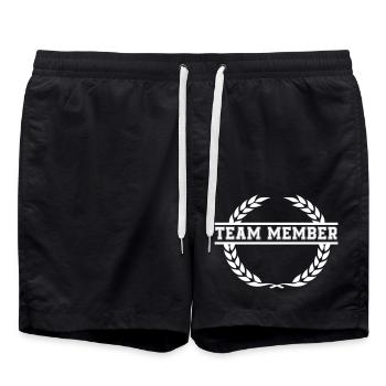 kranz team member - Badeshorts - Schwarz - Vorne - AI Model Male 185 light (185cm)