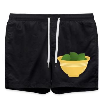 Bol de citrons verts - Short de bain - noir - Devant - AI Model Male 185 light (185cm)