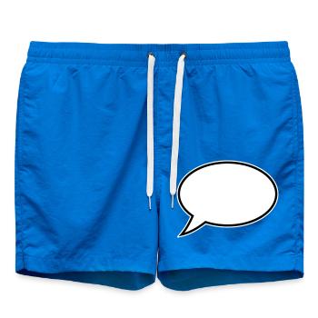 Speech Bubble Design - Swim Trunks - cobalt blue - Front