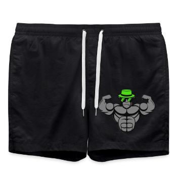 strong gorilla - Badeshorts - Schwarz - Vorne - AI Model Male 185 light (185cm)
