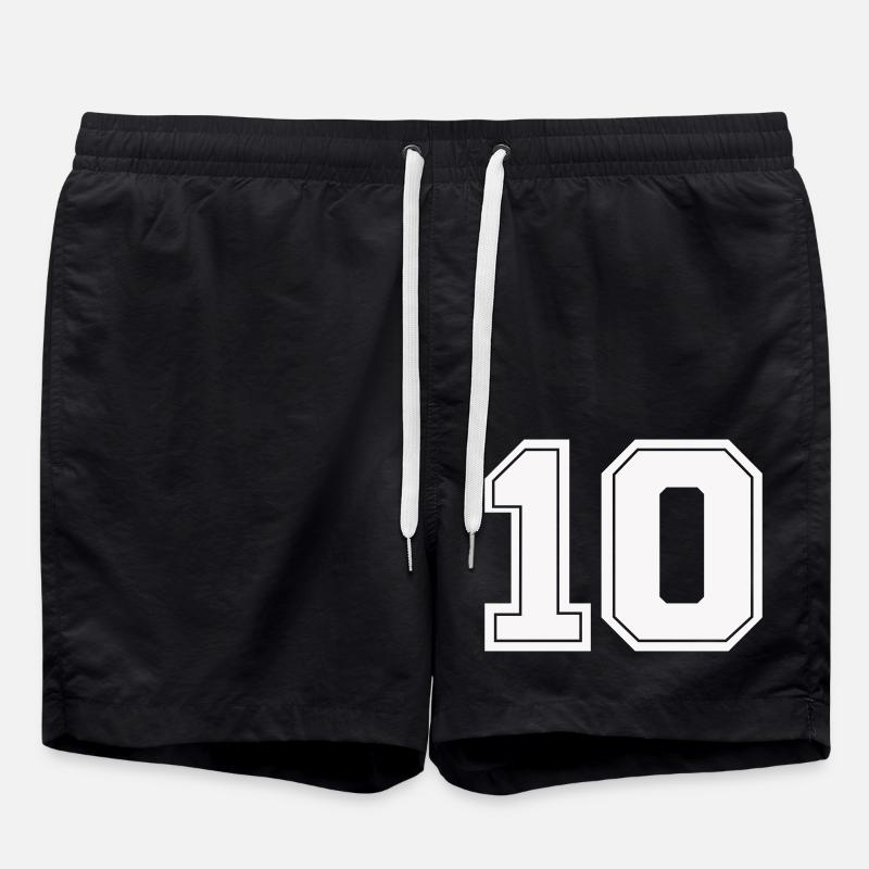 10 number - Swim Trunks - black