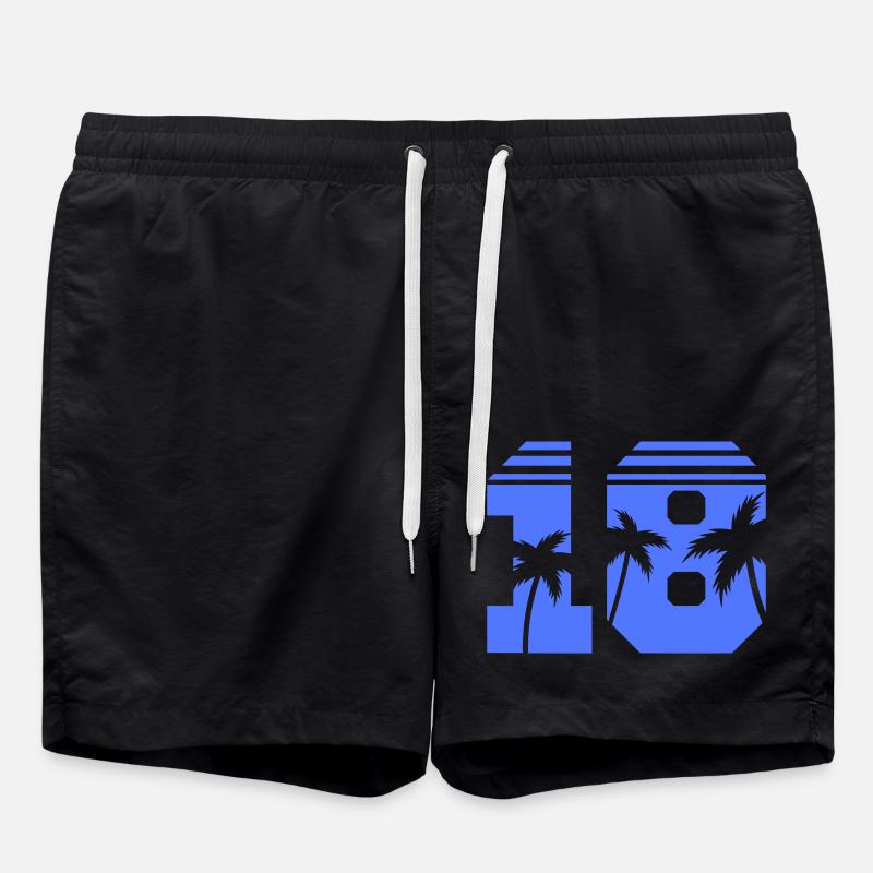18 palm trees - Swim Trunks - black