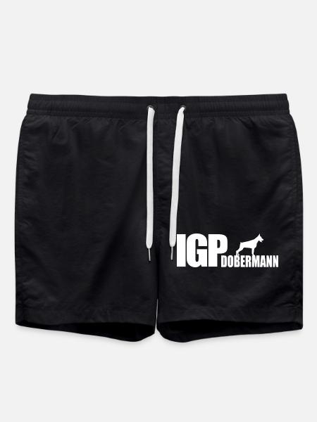IGP DOBERMANN dog dogs Wilsigns dog sport - Swim Trunks - black