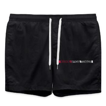 avertissement citation officielle d’adolescent - Short de bain - noir - Devant - AI Model Male 185 light (185cm)