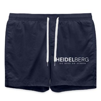 Heidelberg, tu es si belle - Short de bain - bleu marine - Devant - AI Model Male 185 light (185cm)