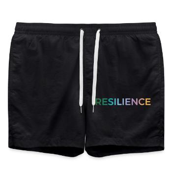 Resilienz Gradient Typo - Badeshorts - Schwarz - Vorne - AI Model Male 185 light (185cm)
