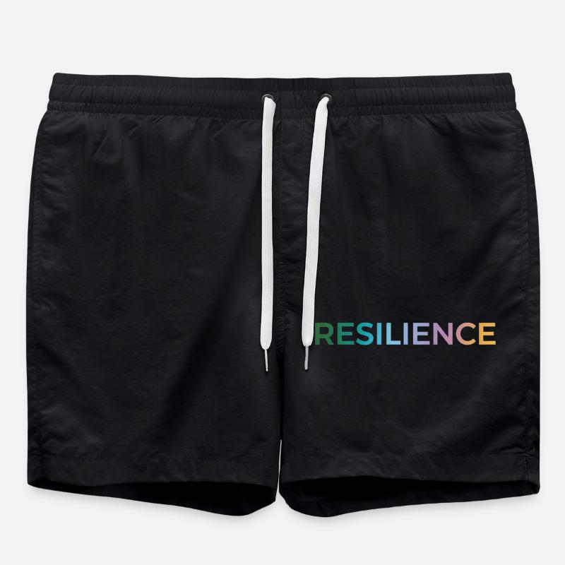 Resilience Gradient Typo - Swim Trunks - black