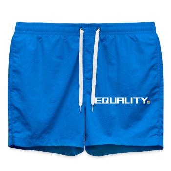 equality point rainbow black shirt - Swim Trunks - cobalt blue - Front