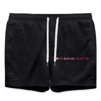 cute but taken quote - Swim Trunks - black - Front - AI Model Male 185 light (185cm)