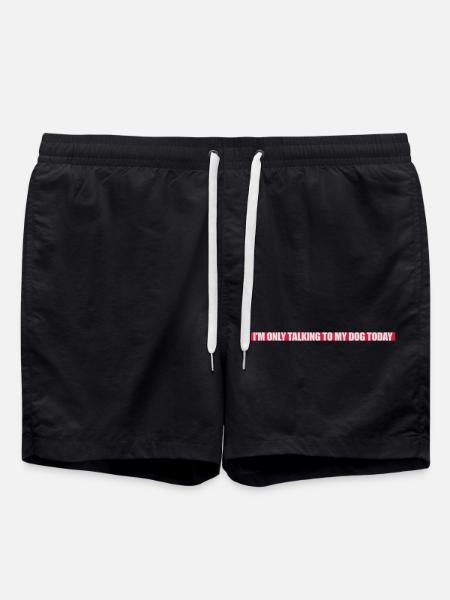 only talking to dog - Swim Trunks - black