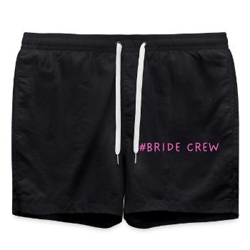 #Bride Crew Bridal Crew - Swim Trunks - black - Front - AI Model Male 185 light (185cm)