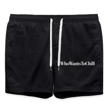Who wants to chill - Badeshorts - Schwarz - Vorne - AI Model Male 185 light (185cm)