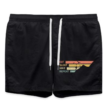 MANGER DORMIR RANDONNÉE RÉPÉTER - Short de bain - noir - Devant - AI Model Male 185 light (185cm)