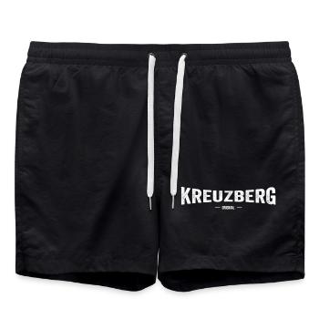 Kreuzberg Original - Badeshorts - Schwarz - Vorne - AI Model Male 185 light (185cm)