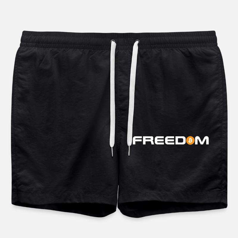 Bitcoin - Freedom - Badeshorts - Schwarz