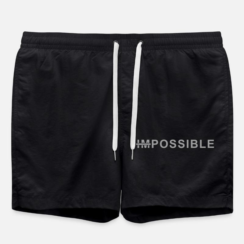 Chemise Impossible – Conception de nerd motivant - Short de bain - noir