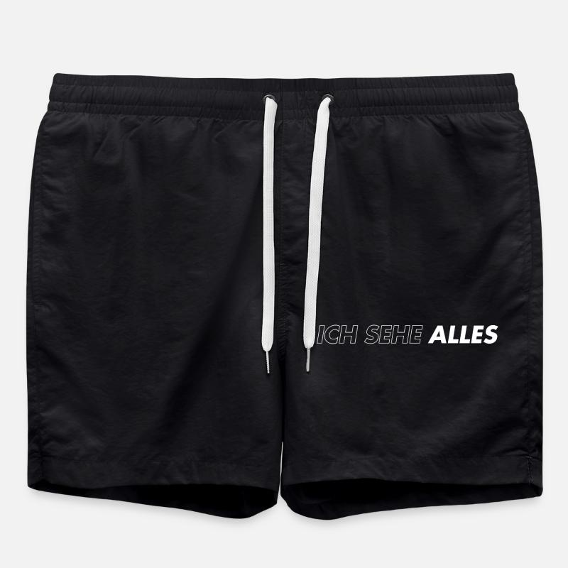 Ich sehe alles - Badeshorts - Schwarz