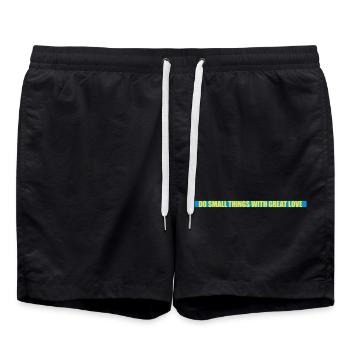 Citation faire de petites choses - Short de bain - noir - Devant - AI Model Male 185 light (185cm)