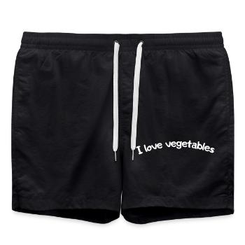J’adore les légumes - Short de bain - noir - Devant - AI Model Male 185 light (185cm)