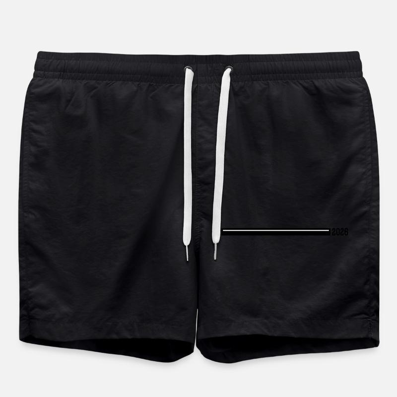2026 year line - Swim Trunks - black