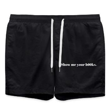 Montrez-moi vos livres, célébrités tendance mème - Short de bain - noir - Devant - AI Model Male 185 light (185cm)