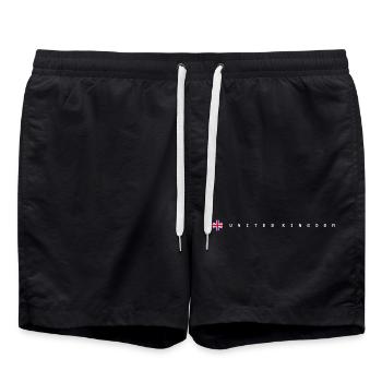 United kingdom flag - Swim Trunks - black - Front - AI Model Male 185 light (185cm)