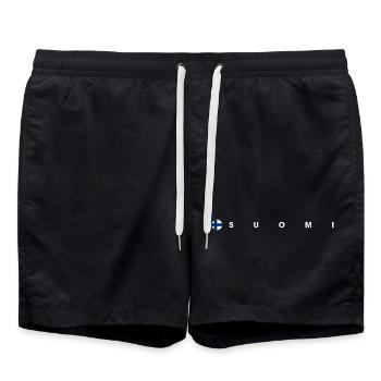 Drapeau Suomi - Short de bain - noir - Devant - AI Model Male 185 light (185cm)