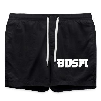 Conception de polices « BDSM » - Short de bain - noir - Devant - AI Model Male 185 light (185cm)