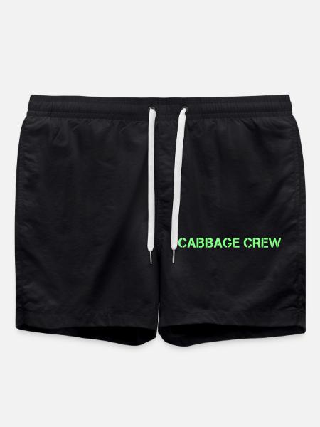 Cabbage Crew Lettrage Vegan - Short de bain - noir