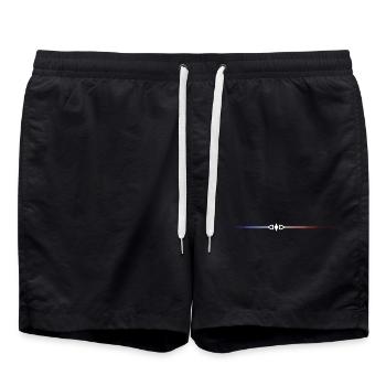 drapeau français - Short de bain - noir - Devant - AI Model Male 185 light (185cm)