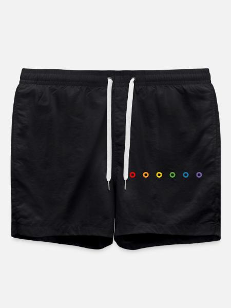 LGBT rainbow donuts LGBT lgbtqi queer - Swim Trunks - black