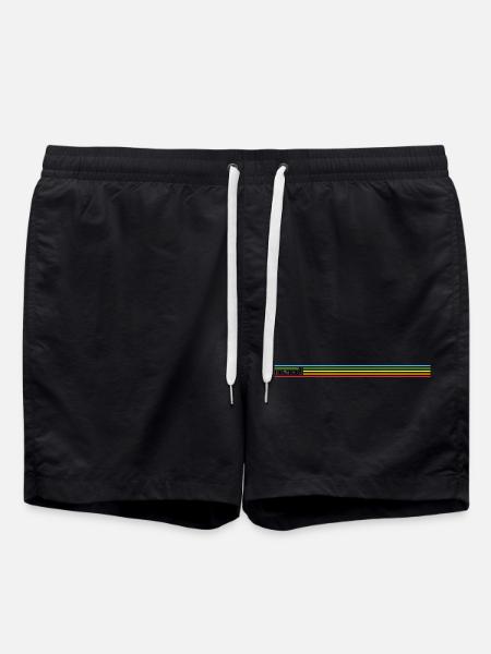 NERDY forever - nerd Rainbow - Swim Trunks - black