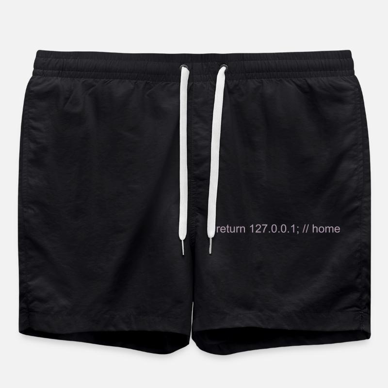Programmierer Nerd IT Witz Developer Zuhause - Badeshorts - Schwarz